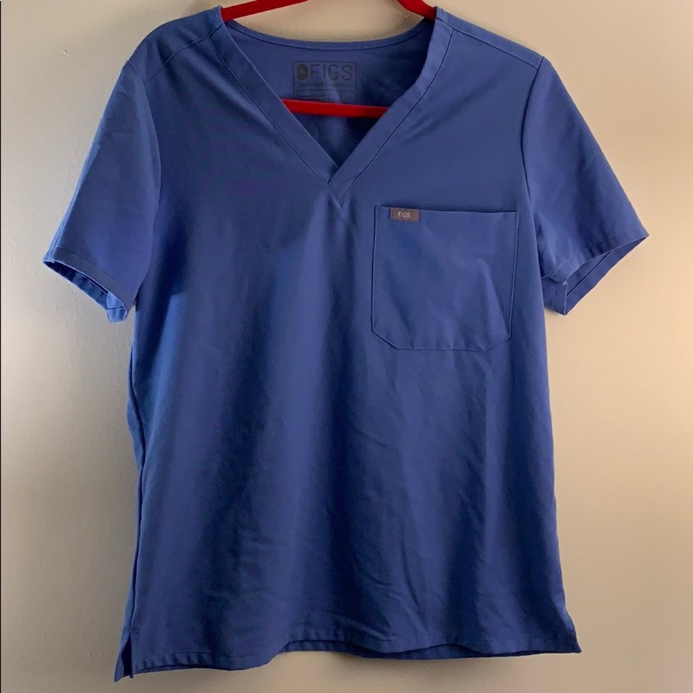 Figs Ceil Blue Catarina Scrub Top
